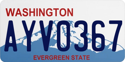 WA license plate AYV0367