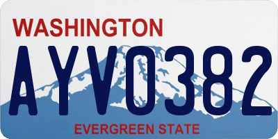 WA license plate AYV0382