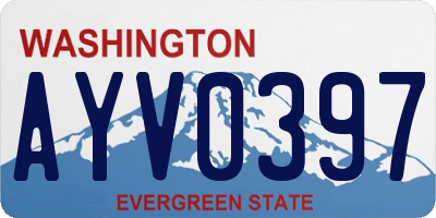 WA license plate AYV0397