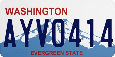 WA license plate AYV0414