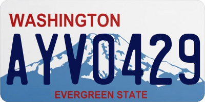 WA license plate AYV0429