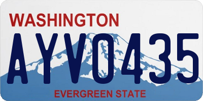 WA license plate AYV0435