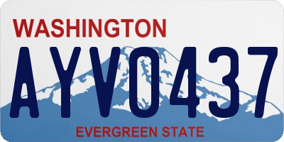 WA license plate AYV0437