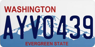 WA license plate AYV0439