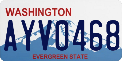 WA license plate AYV0468