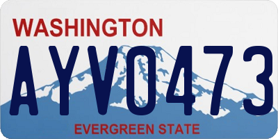 WA license plate AYV0473