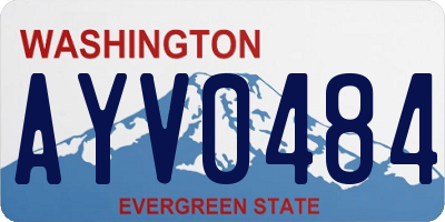WA license plate AYV0484