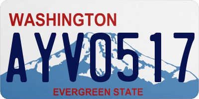 WA license plate AYV0517