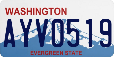 WA license plate AYV0519