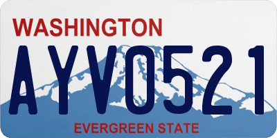 WA license plate AYV0521