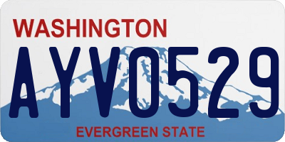 WA license plate AYV0529