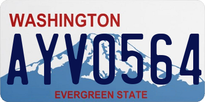 WA license plate AYV0564