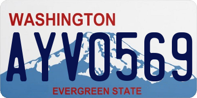WA license plate AYV0569