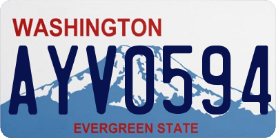 WA license plate AYV0594