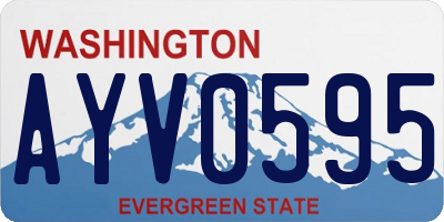 WA license plate AYV0595