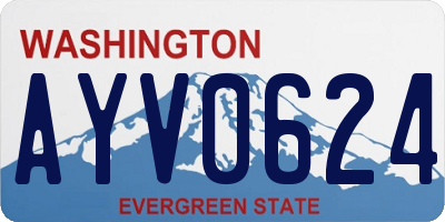 WA license plate AYV0624