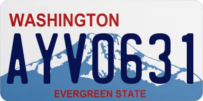 WA license plate AYV0631