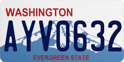 WA license plate AYV0632
