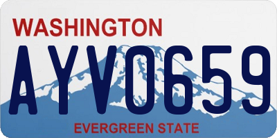 WA license plate AYV0659