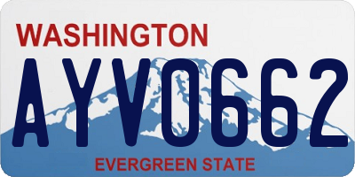 WA license plate AYV0662