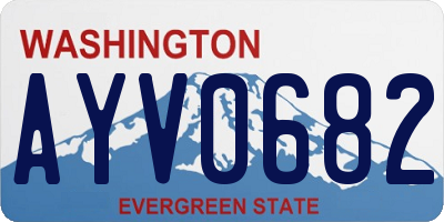 WA license plate AYV0682