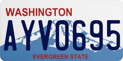 WA license plate AYV0695