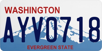 WA license plate AYV0718