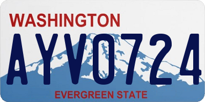 WA license plate AYV0724