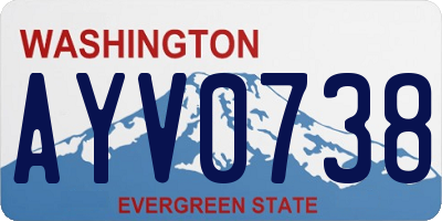 WA license plate AYV0738