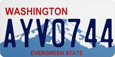 WA license plate AYV0744
