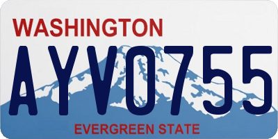 WA license plate AYV0755