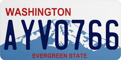 WA license plate AYV0766