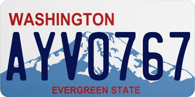 WA license plate AYV0767