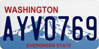 WA license plate AYV0769