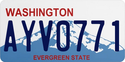 WA license plate AYV0771