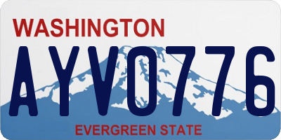 WA license plate AYV0776