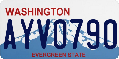 WA license plate AYV0790
