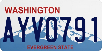 WA license plate AYV0791
