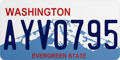 WA license plate AYV0795