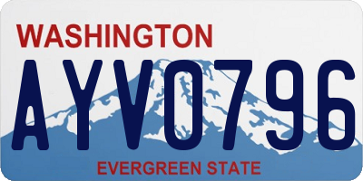 WA license plate AYV0796