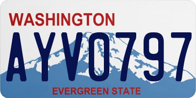 WA license plate AYV0797