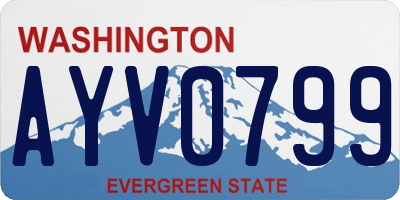 WA license plate AYV0799