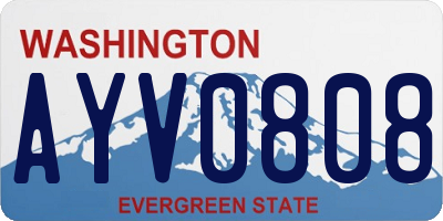 WA license plate AYV0808