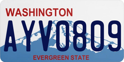 WA license plate AYV0809