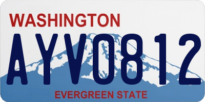 WA license plate AYV0812