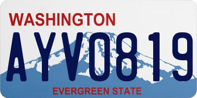 WA license plate AYV0819