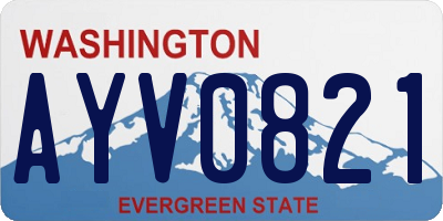 WA license plate AYV0821