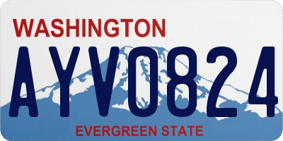 WA license plate AYV0824