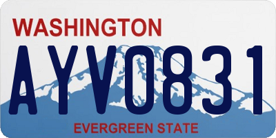 WA license plate AYV0831