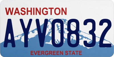 WA license plate AYV0832
